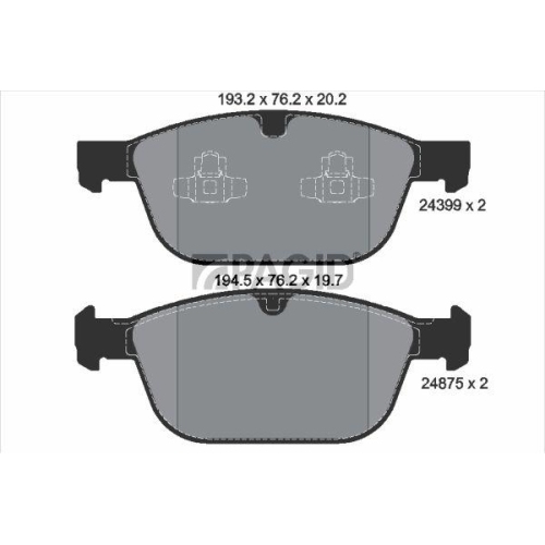 PAGID Bremsbelagsatz, Scheibenbremse T1845N