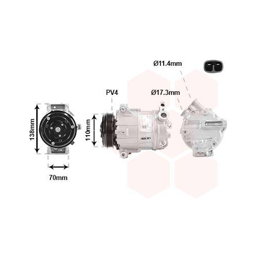 VAN WEZEL Kompressor, Klimaanlage 1701K703