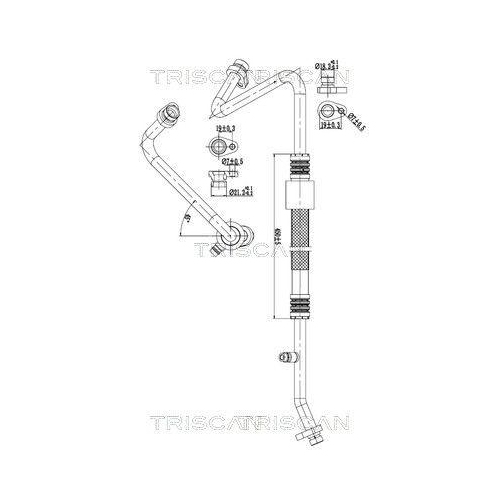 TRISCAN Hochdruck-/Niederdruckleitung, Klimaanlage 9010 25028