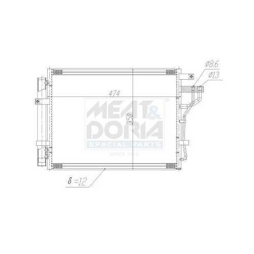 MEAT & DORIA Kondensator, Klimaanlage 991195