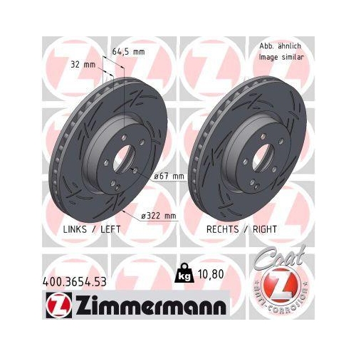 ZIMMERMANN Bremsscheibe BLACK Z 400.3654.53