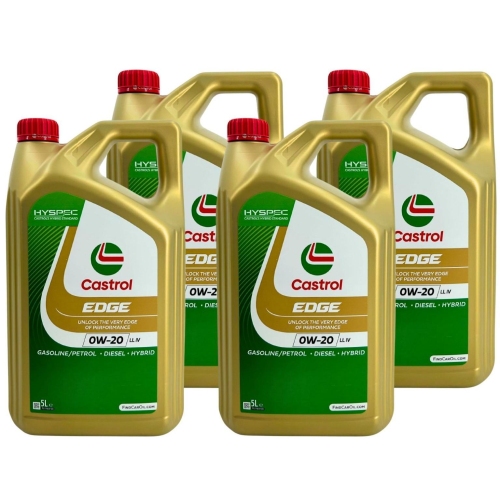 Motor&ouml;l Castrol Edge 0W-20LL IV BMW Ford MB VW Porsche ACEA C5/C6 20Liter 15F615