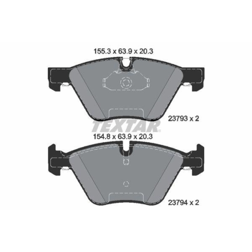TEXTAR Bremsbelagsatz, Scheibenbremse epad 2379381