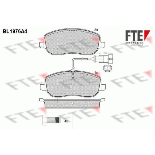 FTE Bremsbelagsatz, Scheibenbremse