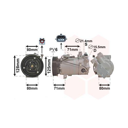 VAN WEZEL Kompressor, Klimaanlage 4300K636