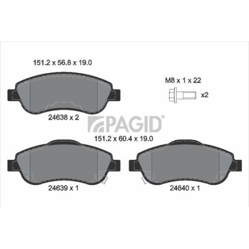 PAGID Bremsbelagsatz, Scheibenbremse T1731N