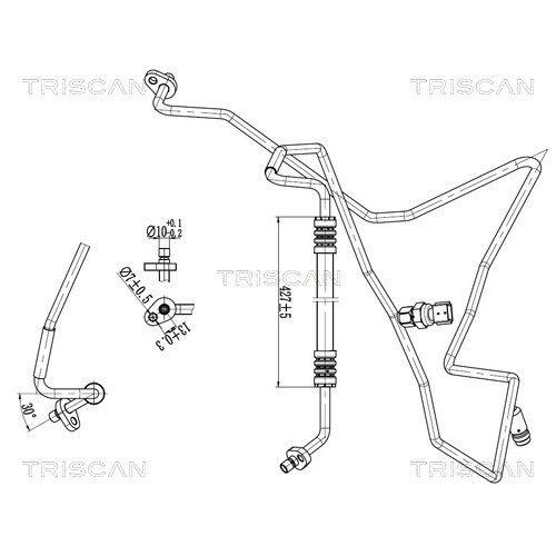 TRISCAN Hochdruck-/Niederdruckleitung, Klimaanlage 9010 25029