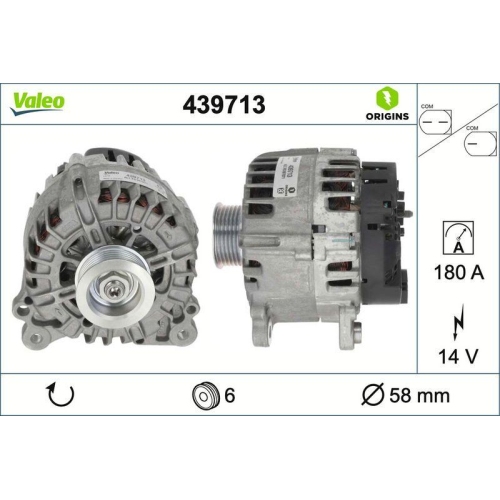 VALEO Generator VALEO ORIGINS - NEW O.E. TECHNOLOGIE 439713