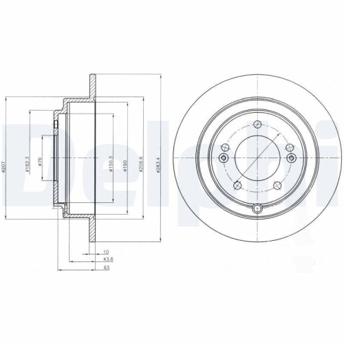 DELPHI Bremsscheibe BG4262