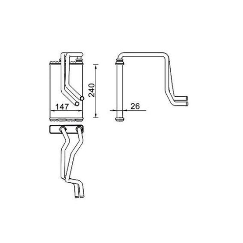 MAHLE W&auml;rmetauscher, Innenraumheizung BEHR AH 271 000S
