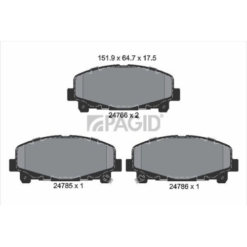 PAGID Bremsbelagsatz, Scheibenbremse T1762N