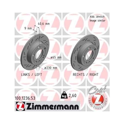 ZIMMERMANN Bremsscheibe BLACK Z 100.1236.53
