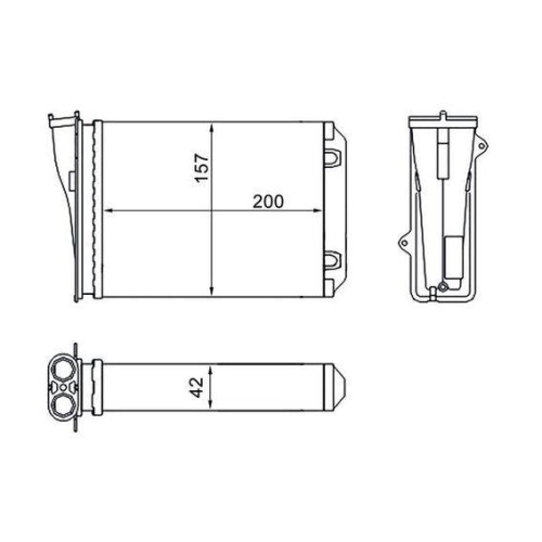 MAHLE W&auml;rmetauscher, Innenraumheizung BEHR AH 274 000S