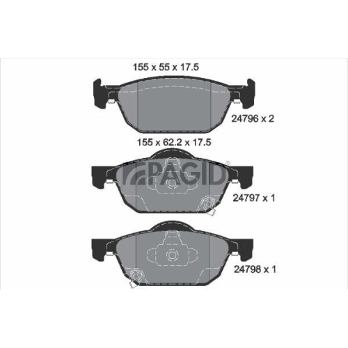 PAGID Bremsbelagsatz, Scheibenbremse T1763N