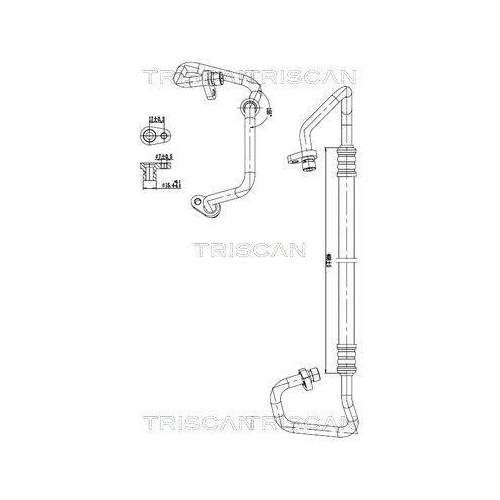 TRISCAN Hochdruck-/Niederdruckleitung, Klimaanlage 9010 25034