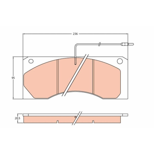 TRW Bremsbelagsatz, Scheibenbremse GDB5066
