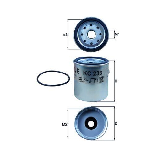 MAHLE Kraftstofffilter KC 238D