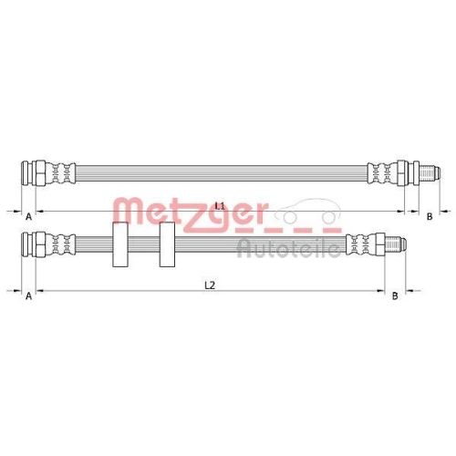 METZGER AUTOTEILE Bremsschlauch 4110995
