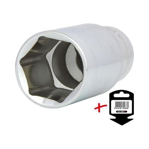 1/2 Zoll CHROMEplus Sechskant-Stecknuss, lang, 27mm H&auml;nger KS TOOLS 918.1257-E