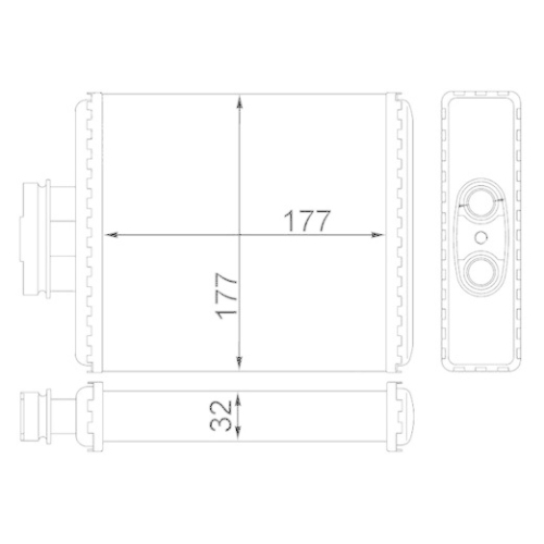 MAHLE Wärmetauscher, Innenraumheizung BEHR AH 75 000S