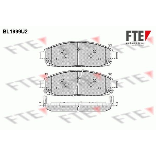 FTE Bremsbelagsatz, Scheibenbremse