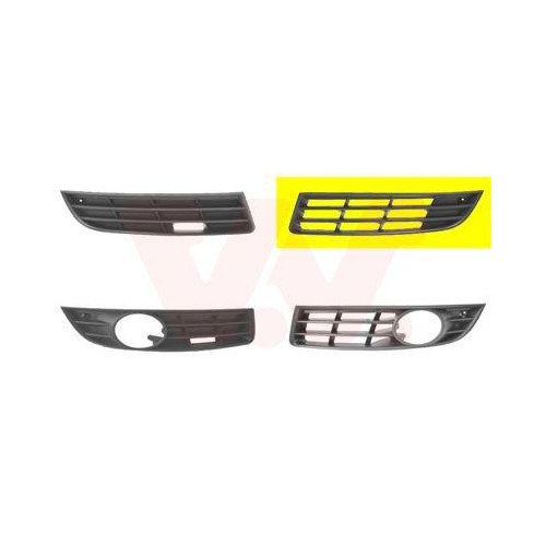 VAN WEZEL L&uuml;ftungsgitter, Sto&szlig;f&auml;nger ** Equipart ** 5839591