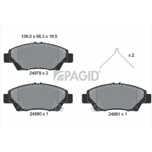 PAGID Bremsbelagsatz, Scheibenbremse T1922N