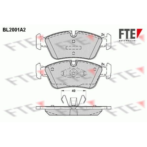 FTE Bremsbelagsatz, Scheibenbremse