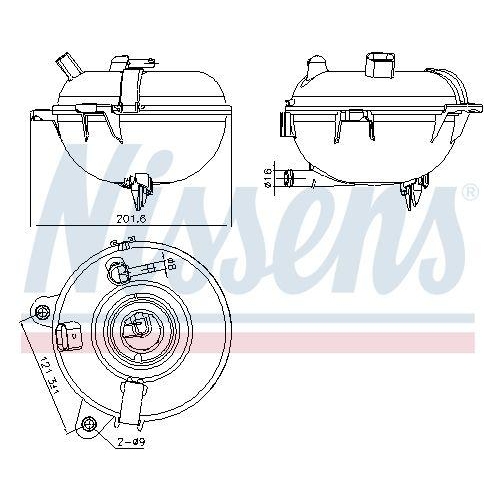 NISSENS Ausgleichsbehälter, Kühlmittel 996130