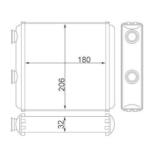 MAHLE W&auml;rmetauscher, Innenraumheizung BEHR AH 81 000S