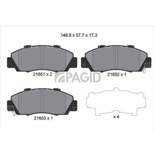 PAGID Bremsbelagsatz, Scheibenbremse T3016N