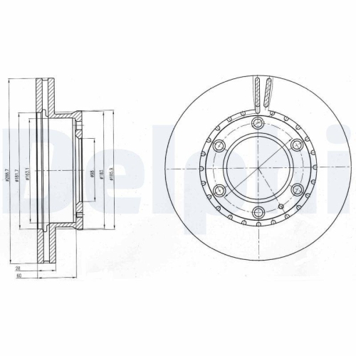 DELPHI Bremsscheibe BG4297