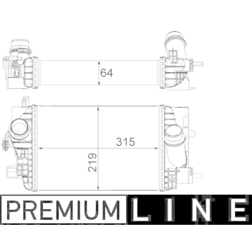 MAHLE Ladeluftkühler BEHR *** PREMIUM LINE *** CI 235 000P