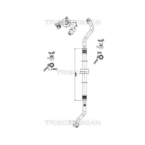 TRISCAN Hochdruck-/Niederdruckleitung, Klimaanlage 9010 25045
