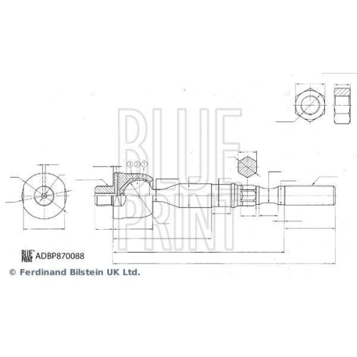BLUE PRINT Axialgelenk, Spurstange ADBP870088