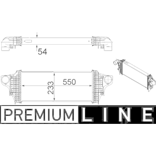 MAHLE Ladeluftkühler BEHR *** PREMIUM LINE *** CI 238 000P