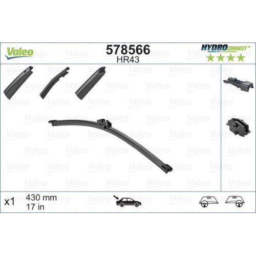 VALEO Wischblatt HYDROCONNECT REAR 578566