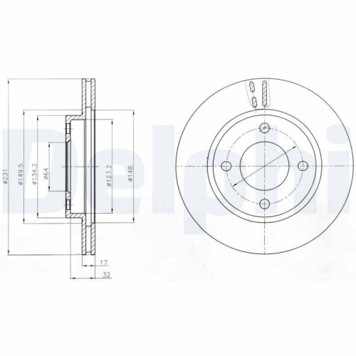 DELPHI Bremsscheibe BG4299