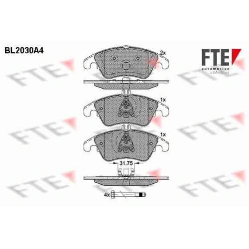 FTE Bremsbelagsatz, Scheibenbremse