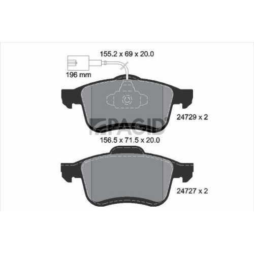 PAGID Bremsbelagsatz, Scheibenbremse T2464N