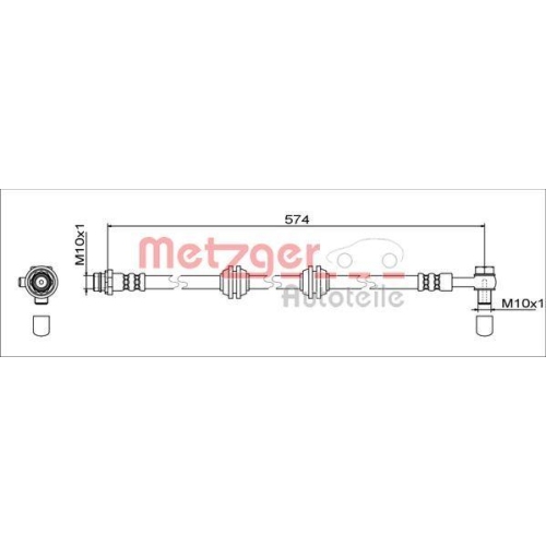 METZGER Bremsschlauch 4111760