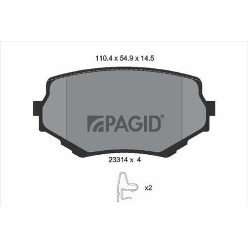 PAGID Bremsbelagsatz, Scheibenbremse T3112N