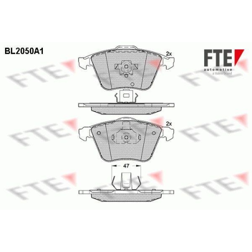 FTE Bremsbelagsatz, Scheibenbremse