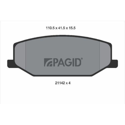 PAGID Bremsbelagsatz, Scheibenbremse T0350N