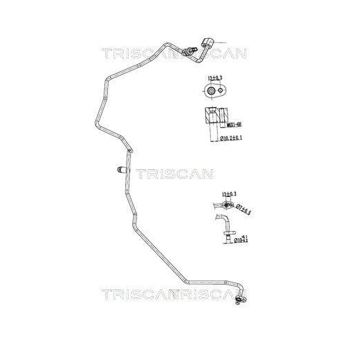 TRISCAN Hochdruck-/Niederdruckleitung, Klimaanlage 9010 25049