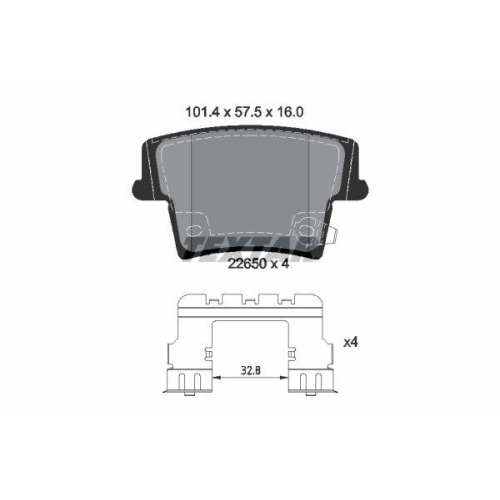 TEXTAR Bremsbelagsatz, Scheibenbremse Q+ 2265001
