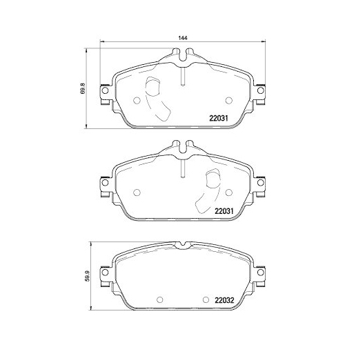 DON Bremsbelagsatz, Scheibenbremse PCP1869