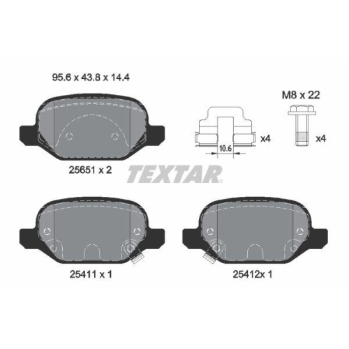 TEXTAR Bremsbelagsatz, Scheibenbremse Q+ 2565101
