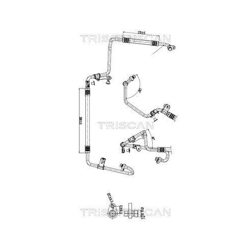 TRISCAN Hochdruck-/Niederdruckleitung, Klimaanlage 9010 25052