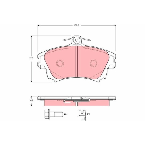 TRW Bremsbelagsatz, Scheibenbremse GDB3389